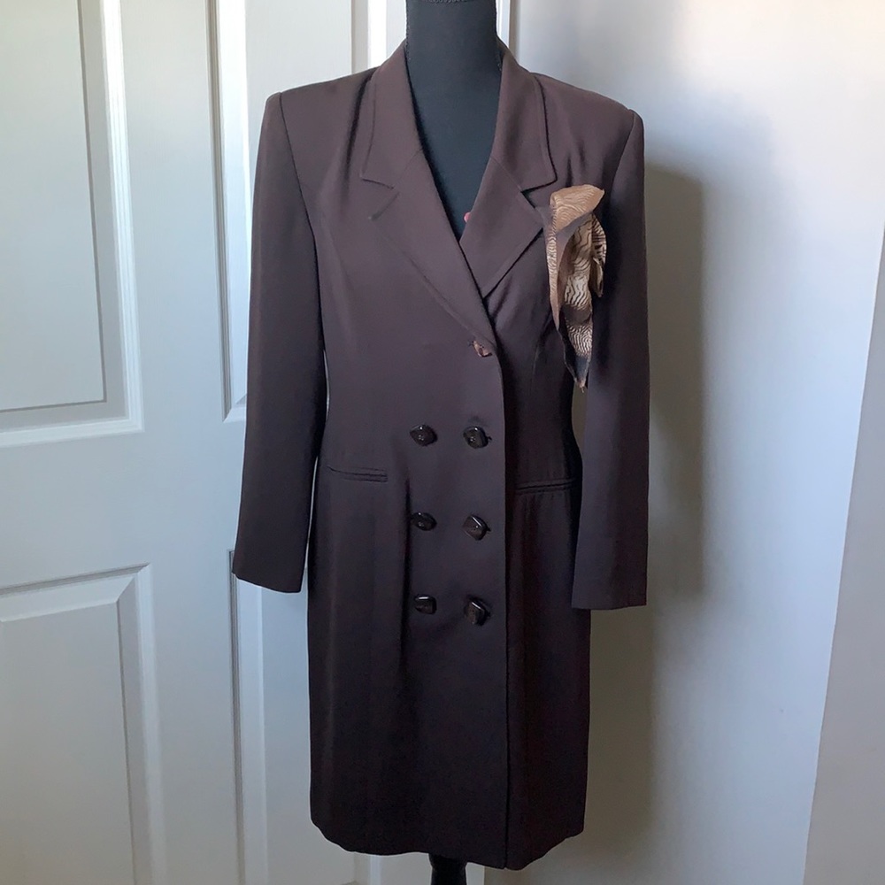 Woman’s Kasper A.S.L. Petite Vintage Brown Coat